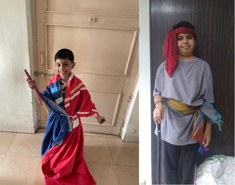 Eethan George as David  & Ethan Anish as Moses