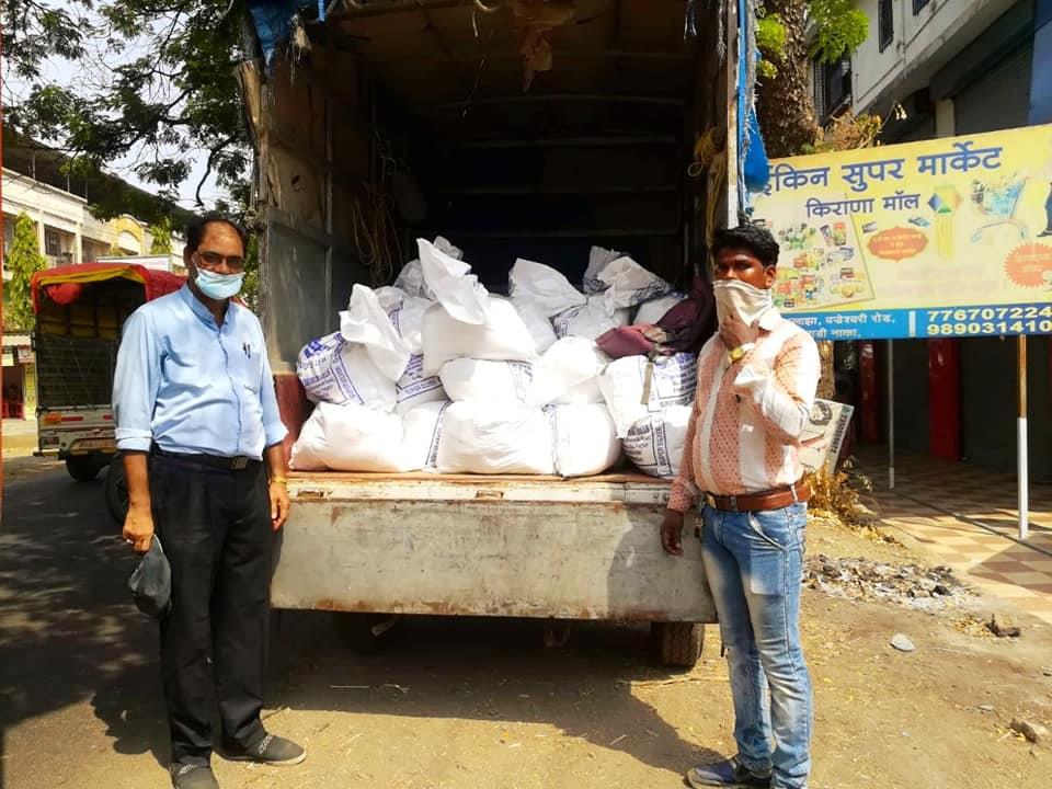 Third day distribution of grocery bag's at our Mission Field, Akhloli-Palghar