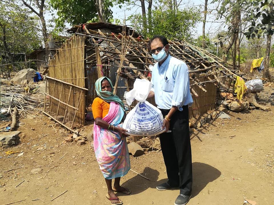 Third day distribution of grocery bag's at our Mission Field, Akhloli-Palghar